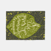 生命が与えればレモンはレモネードを作ります フリースブランケット (正面(横))