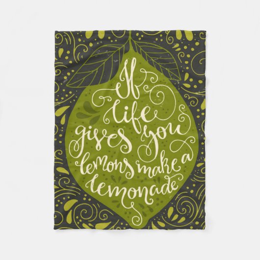 生命が与えればレモンはレモネードを作ります フリースブランケット (正面)