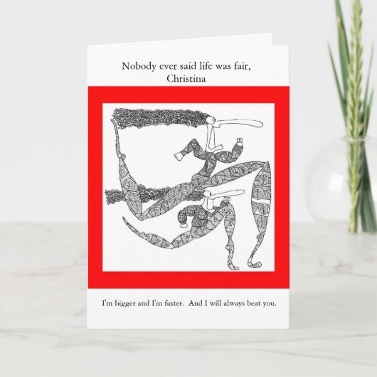 生命が公平、クリス…だったことをだれも言いませんでした カード (正面)