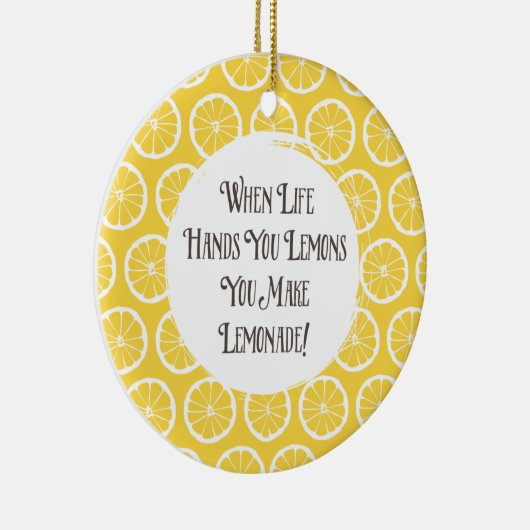 生命が渡すときレモンはレモネードのオーナメントを作ります セラミックオーナメント (右)
