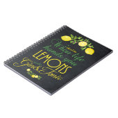 生命が渡すときレモンは感謝ジャーナルをギニングします ノートブック (左側)