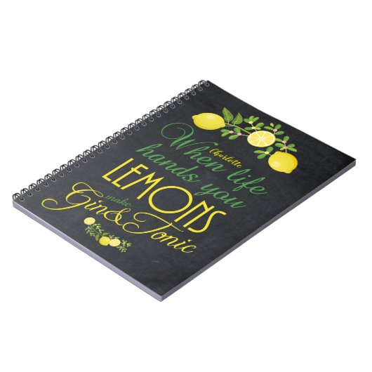 生命が渡すときレモンは感謝ジャーナルをギニングします ノートブック (左側)