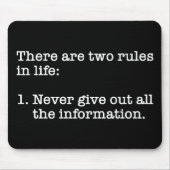 生命ことわざには二つの規則があおもしろいる マウスパッド (正面)