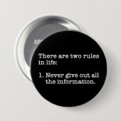 生命ことわざには二つの規則があおもしろいる 缶バッジ (正面&裏面)