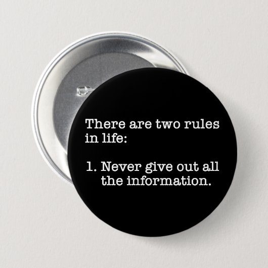 生命ことわざには二つの規則があおもしろいる 缶バッジ (正面&裏面)