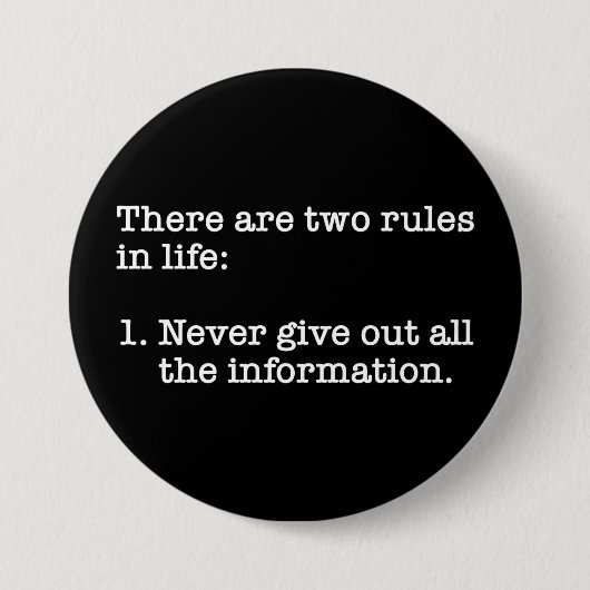 生命ことわざには二つの規則があおもしろいる 缶バッジ (正面)