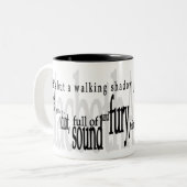 「生命しかし歩く影」のシェークスピアのマグ ツートーンマグカップ (正面左)