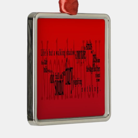 「生命しかし歩く影」マクベスシェークスピア メタルオーナメント (右)