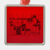 「生命しかし歩く影」マクベスシェークスピア メタルオーナメント (正面)