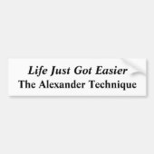 生命ちょうど得られたより容易なバンパーステッカー バンパーステッカー (正面)