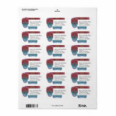 生命とハートの木と虹の砂糖スカル ラベル (フルシート)