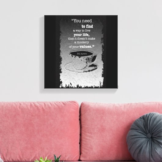 生命と価値、実存主義図解入りの、写真付きの引用文 キャンバスプリント (インサイチュ (リビング))