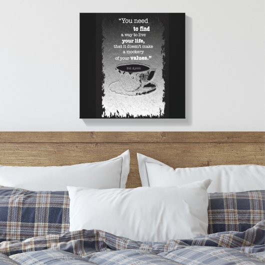 生命と価値、実存主義図解入りの、写真付きの引用文 キャンバスプリント (インサイチュ (寝室))