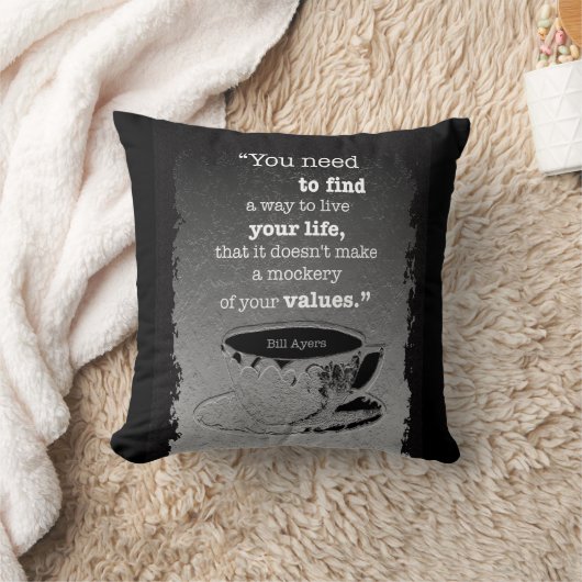 生命と価値、実存主義図解入りの、写真付きの引用文 クッション (ブランケット)