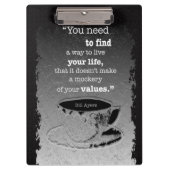 生命と価値、実存主義図解入りの、写真付きの引用文 クリップボード (正面)