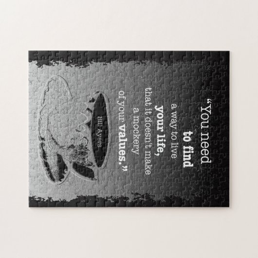 生命と価値、実存主義図解入りの、写真付きの引用文 ジグソーパズル (横)