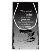 生命と価値、実存主義図解入りの、写真付きの引用文 スモールペーパーバッグ (裏面)