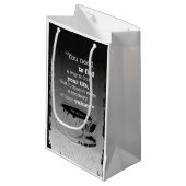 生命と価値、実存主義図解入りの、写真付きの引用文 スモールペーパーバッグ (正面アングル)