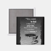 生命と価値、実存主義図解入りの、写真付きの引用文 マグネット (正面/裏面)