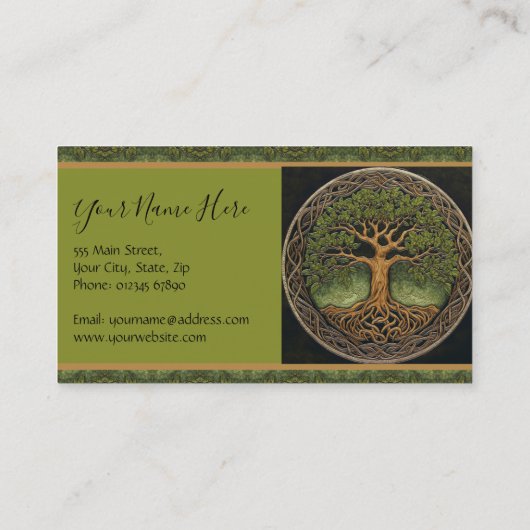 生命と健康の木 名刺 (裏面)