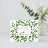 生命と喪失の祝賀会 葉の集まり ポストカード (スタンド正面)