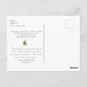 生命と喪失の祝賀会 葉の集まり ポストカード (裏面)