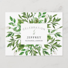 生命と喪失の祝賀会 葉の集まり ポストカード