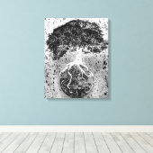 生命と地球の木 キャンバスプリント (インサイチュ (ウッドフロア))