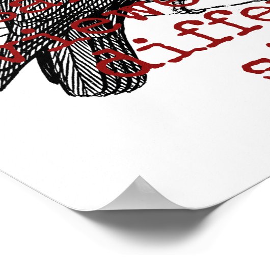 生命と死は1つの糸である – 死の引用文 ポスター (角)