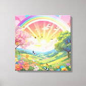 生命と自然美しい キャンバスプリント (正面)
