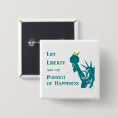 生命と自由 缶バッジ (正面&裏面)