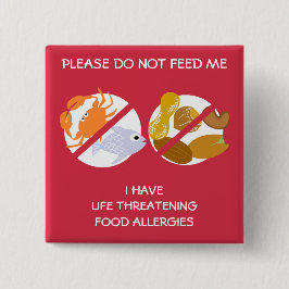 生命にかかわる魚およびナットのアレルギーPin、 缶バッジ