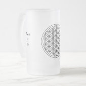 生命によって曇らされるマグの花16のoz フロストグラスビールジョッキ (正面左)