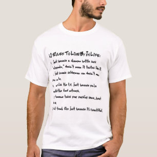 生命に住む10の規則 Tシャツ
