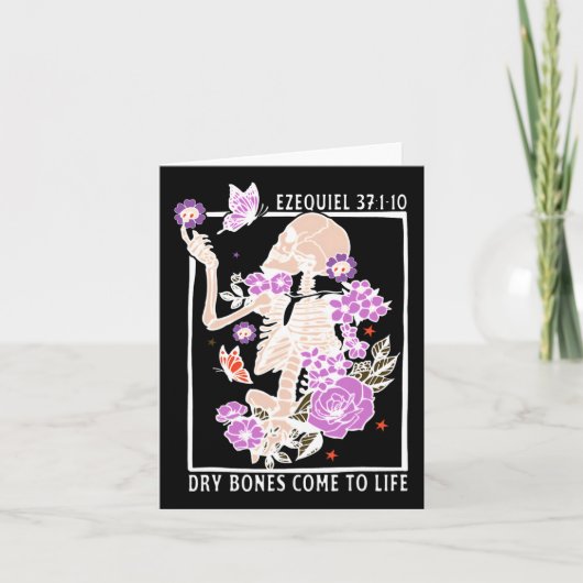 生命に対す来る乾いた骨クリスチャン聖書聖句Ezki カード (正面)