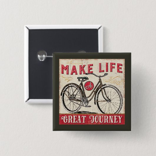 生命に素晴らしい旅行の引用文をして下さい 缶バッジ (正面&裏面)