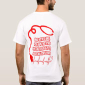 生命に…ありますナースが触れて下さい Tシャツ (裏面)