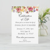生命のお祝いかわいらしフローラ 招待状 (スタンド正面)