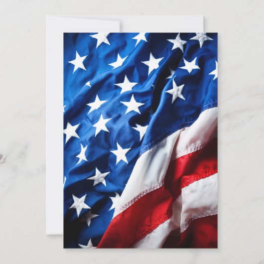 生命のお祝い愛国国旗の写真 招待状