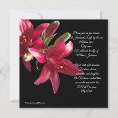 生命のお祝い招待状アジアンリリー 招待状 (裏面)