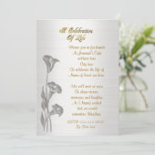 生命のお祝い招待状カラユリ 招待状 (スタンド正面)