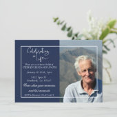 生命のお祝い祝写真テンプレート 招待状 (スタンド正面)