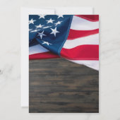 生命のお祝い退役軍人メモリアル愛国心 招待状 (裏面)