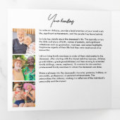 生命のお祝い18写真記念/葬儀 三つ折りプログラム (内部最初)