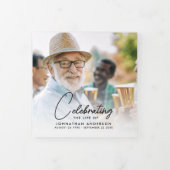 生命のお祝い18写真記念/葬儀 三つ折りプログラム (カバー)