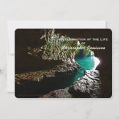 生命のお祝い、ターコイズ水招待状 招待状 (正面)