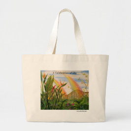 生命のお祝い ラージトートバッグ