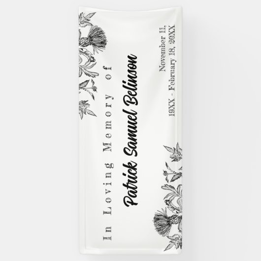 生命のお祝い |愛するメモリ内 横断幕 (縦)