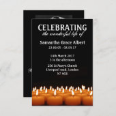 生命のお祝い。 葬式は誘います 出欠カード (正面/裏面)