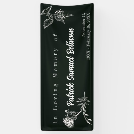 生命のお祝い | Loving Memory Ba 横断幕 (縦)